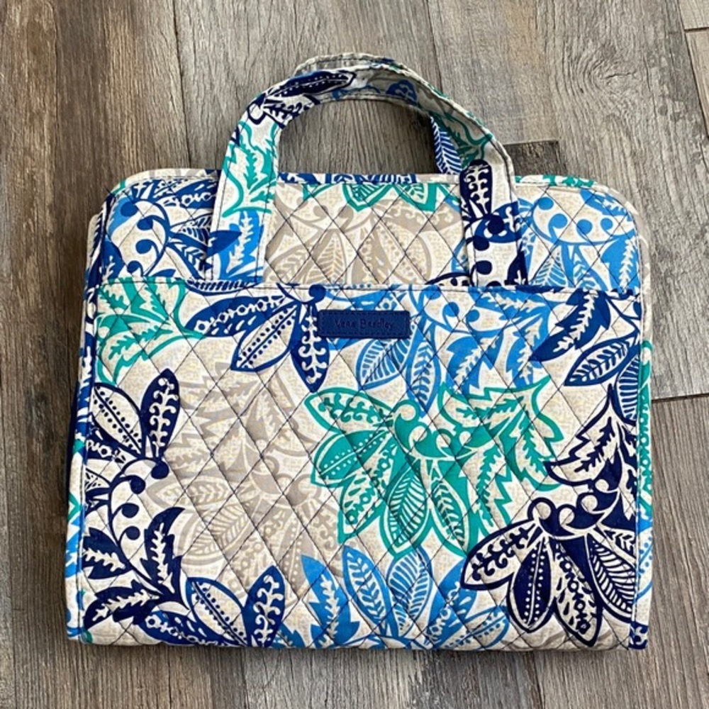 Vera Bradley Blue and Green Floral Travel Bag